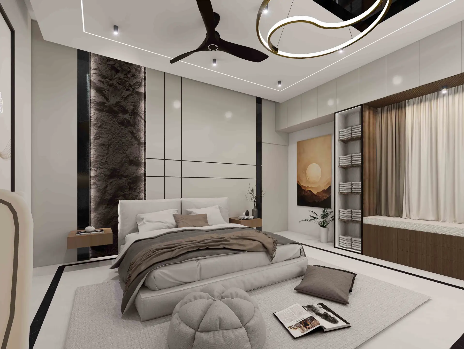 Modern Luxury Bedroom Interior Design in Trichy | Best Interior Designers